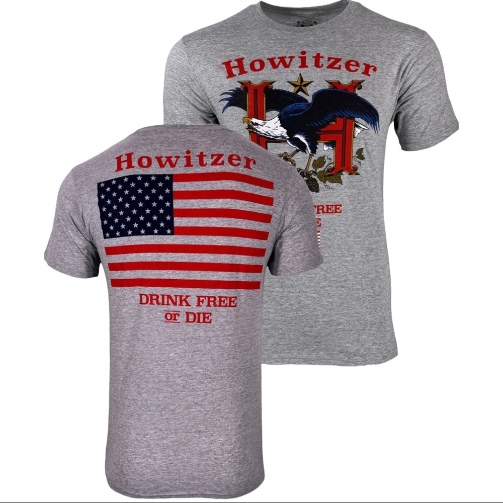 Howitzer Style Men's T-Shirt Drink Free Military Grunt MFG